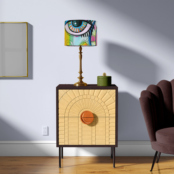 Abstract Eye Painting 8" Drum Lampshade - LIFESTYLE