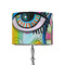 Abstract Eye Painting 8" Drum Lampshade - ON STAND (Fabric)