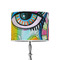 Abstract Eye Painting 8" Drum Lampshade - ON STAND (Poly Film)