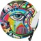 Abstract Eye Painting 8 Inch Small Glass Cutting Board