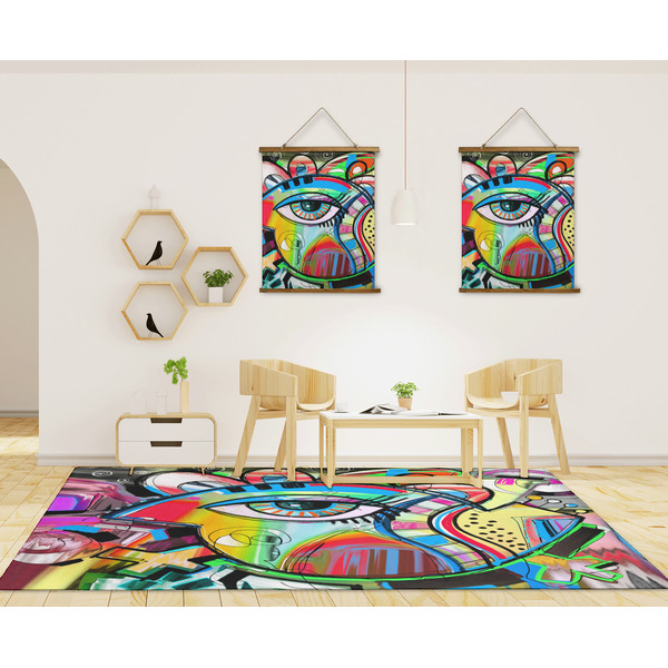 Abstract Eye Painting 8'x10' Indoor Area Rugs - IN CONTEXT