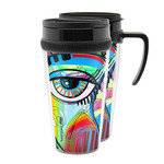 Abstract Eye Painting Acrylic Travel Mug