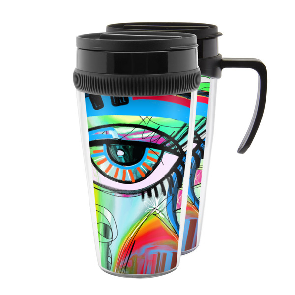 Custom Abstract Eye Painting Acrylic Travel Mug