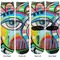 Abstract Eye Painting Adult Crew Socks - Double Pair - Front and Back - Apvl