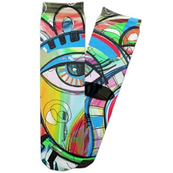 Abstract Eye Painting Adult Crew Socks