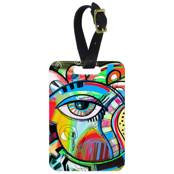 Custom Abstract Eye Painting Metal Luggage Tag