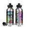 Abstract Eye Painting Aluminum Water Bottle - Front and Back