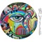 Abstract Eye Painting Appetizer / Dessert Plate