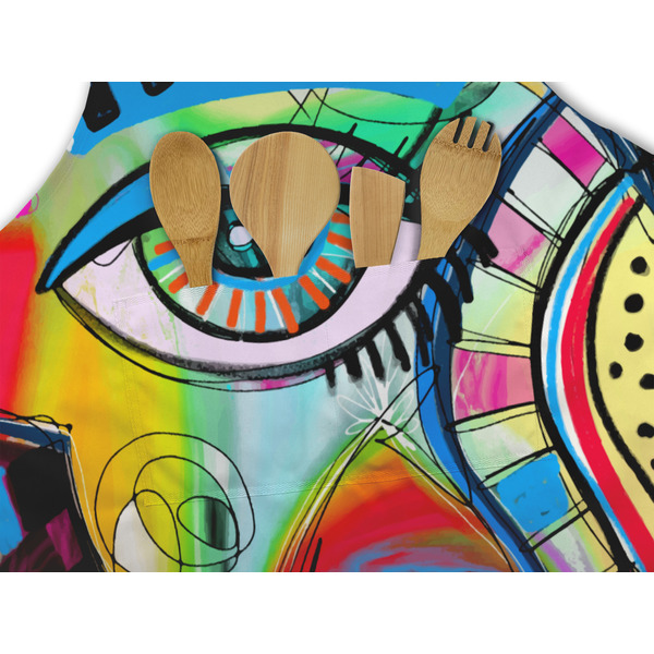 Abstract Eye Painting Apron - Pocket Detail with Props