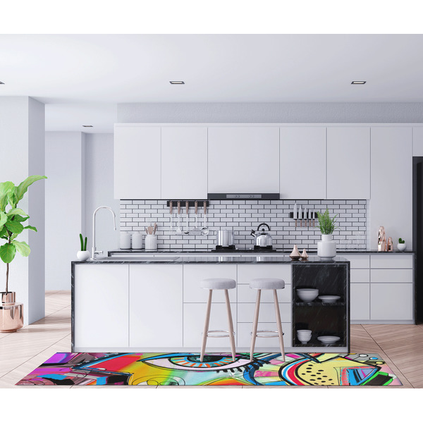 Abstract Eye Painting Area Rug Sizes