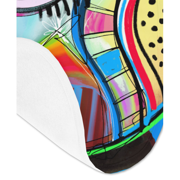 Abstract Eye Painting Baby Bib - AFT detail