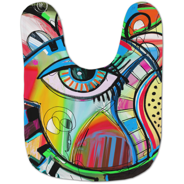 Abstract Eye Painting Baby Bib - AFT flat