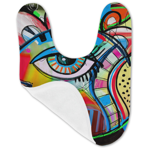 Abstract Eye Painting Baby Bib - AFT folded