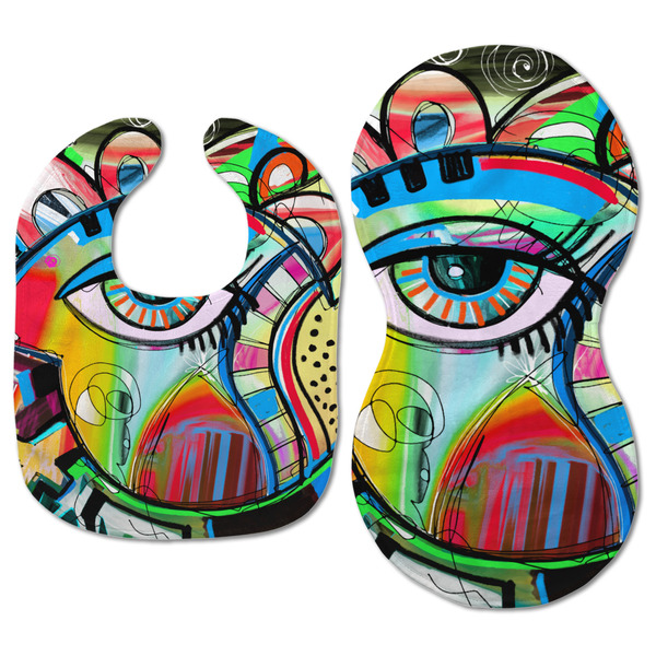 Abstract Eye Painting Baby Bib & Burp Set - Approval (new bib & burp)