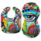 Abstract Eye Painting Baby Bib & Burp Set - Approval (new bib & burp)