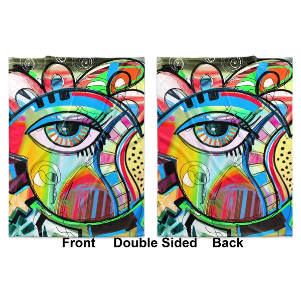 Abstract Eye Painting Baby Blanket (Double Sided - Printed Front and Back)