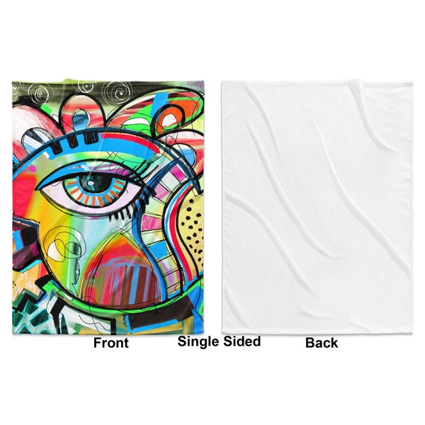 Abstract Eye Painting Baby Blanket (Single Sided - Printed Front, White Back)