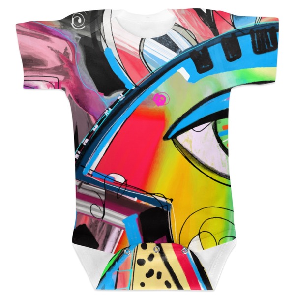 Custom Abstract Eye Painting Baby Bodysuit