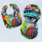 Abstract Eye Painting Baby Minky Bib & New Burp Set