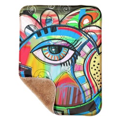Abstract Eye Painting Sherpa Baby Blanket - 30" x 40"