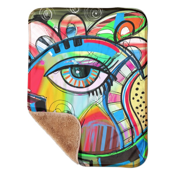 Custom Abstract Eye Painting Sherpa Baby Blanket - 30" x 40"
