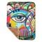Abstract Eye Painting Baby Sherpa Blanket - Corner Showing Soft