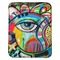 Abstract Eye Painting Baby Sherpa Blanket - Flat