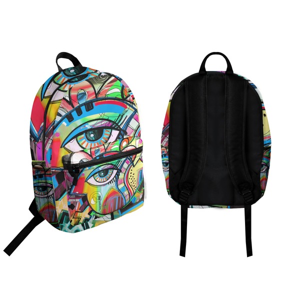 Abstract Eye Painting Backpack front and back - Apvl