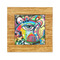 Abstract Eye Painting Bamboo Trivet with 6" Tile - FRONT
