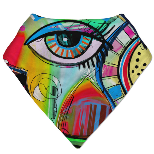 Custom Abstract Eye Painting Bandana Bib