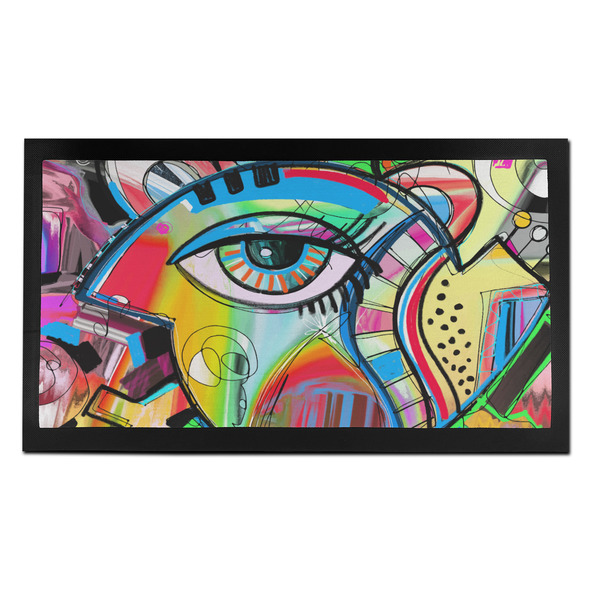 Custom Abstract Eye Painting Bar Mat - Small