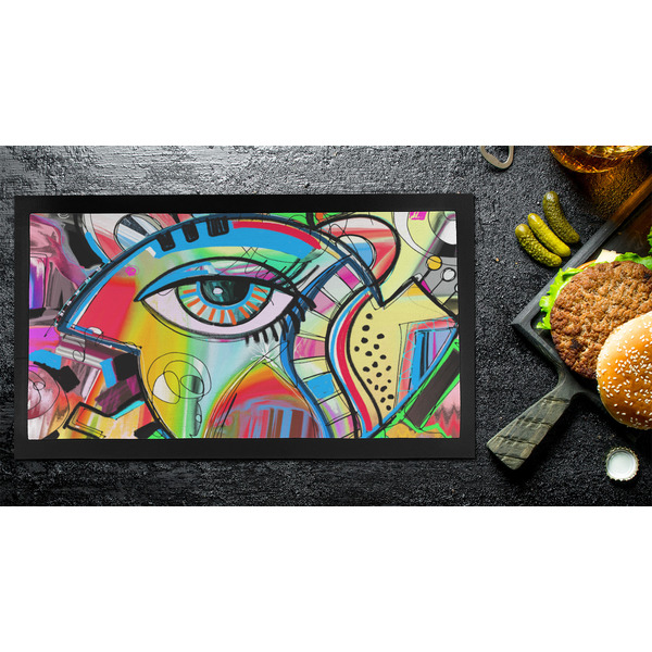 Abstract Eye Painting Bar Mat - Small - LIFESTYLE