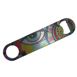 Abstract Eye Painting Bar Bottle Opener - Silver