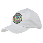 Abstract Eye Painting Baseball Cap - White