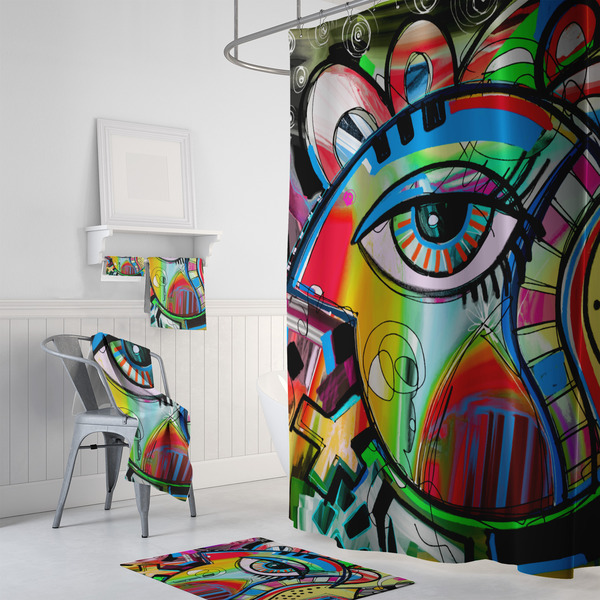 Abstract Eye Painting Bath Towel Sets - 3-piece - In Context