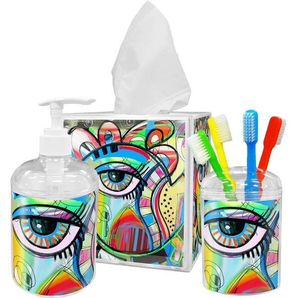 Abstract Eye Painting Bathroom Accessories Set (Personalized)