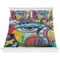 Abstract Eye Painting Comforter Set - King