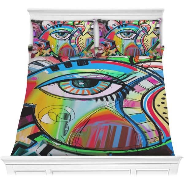 Custom Abstract Eye Painting Comforter Set - Full / Queen