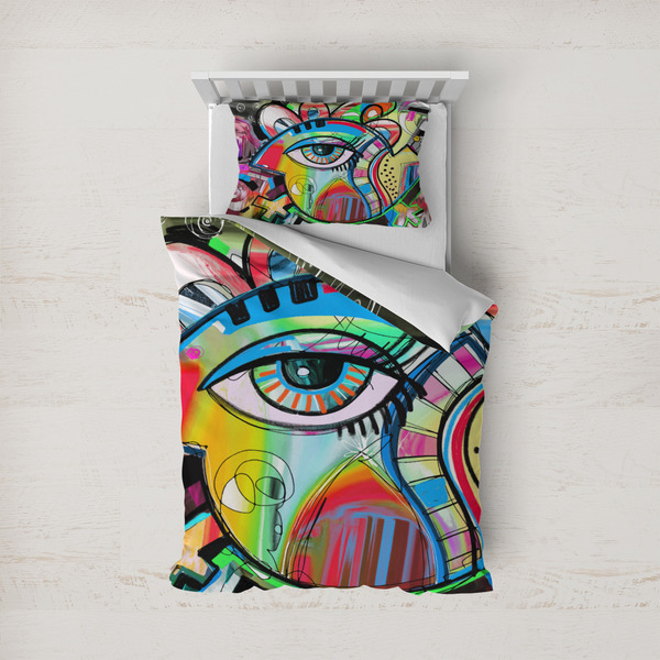Custom Abstract Eye Painting Duvet Cover Set - Twin