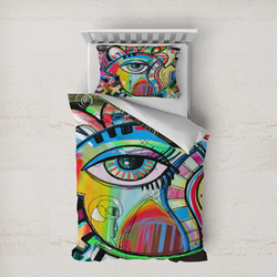 Abstract Eye Painting Duvet Cover Set - Twin XL