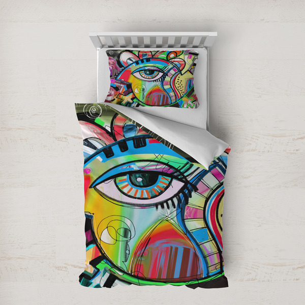 Custom Abstract Eye Painting Duvet Cover Set - Twin XL