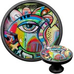 Abstract Eye Painting Cabinet Knob (Black)