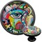 Abstract Eye Painting Black Custom Cabinet Knob (Front and Side)