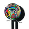 Abstract Eye Painting Black Plastic 5.5" Stir Stick - Single Sided - Round - Front & Back