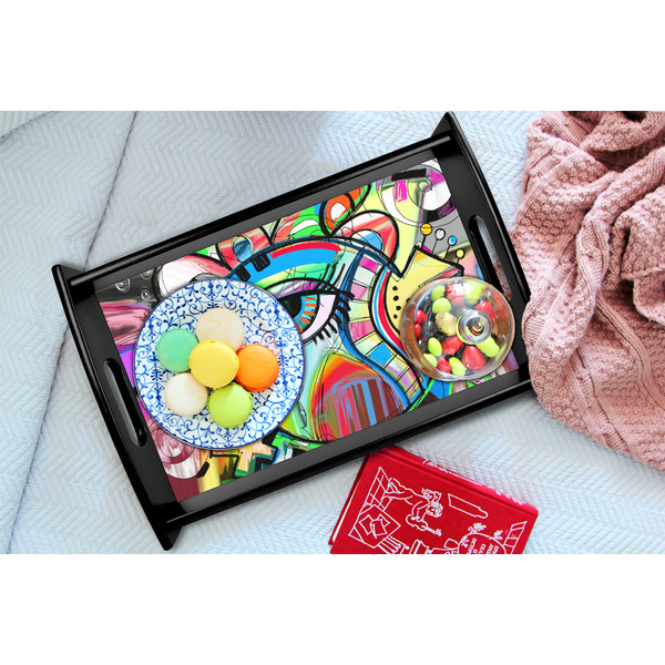 Abstract Eye Painting Black Tray - Lifestyle (UPDATED)