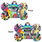 Abstract Eye Painting Bone Shaped Dog ID Tag - Large - Approval