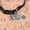 Abstract Eye Painting Bone Shaped Dog ID Tag - Small - In Context