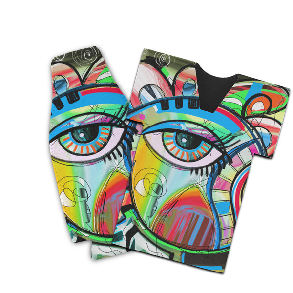 Custom Abstract Eye Painting Bottle Cooler