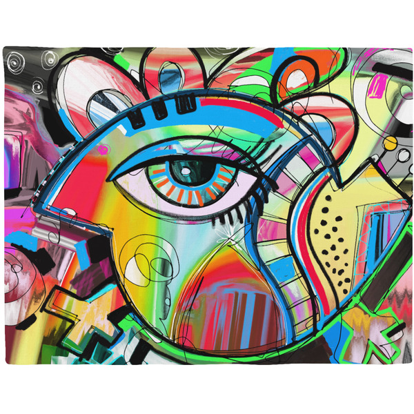 Custom Abstract Eye Painting Woven Fabric Placemat - Twill