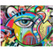 Abstract Eye Painting Burlap Placemat